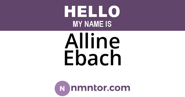 Alline Ebach