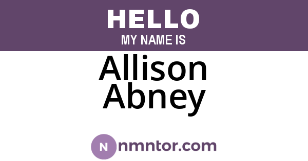 Allison Abney