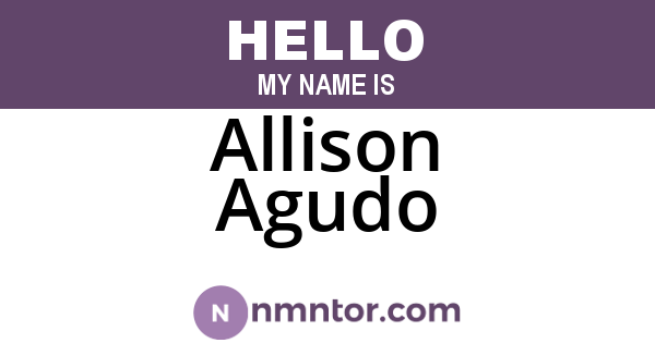 Allison Agudo