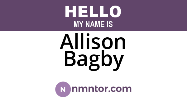 Allison Bagby