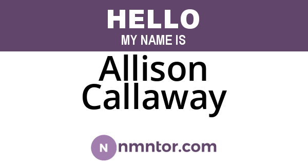 Allison Callaway