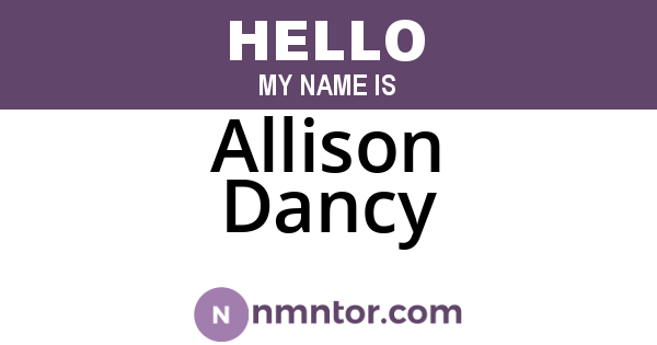 Allison Dancy