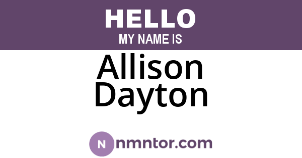 Allison Dayton