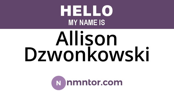 Allison Dzwonkowski