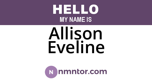Allison Eveline