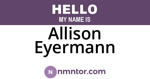 Allison Eyermann