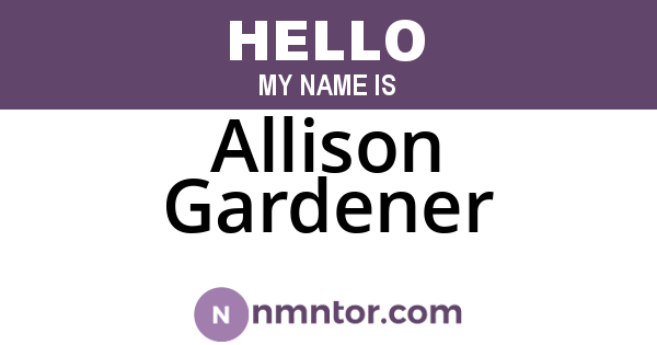 Allison Gardener