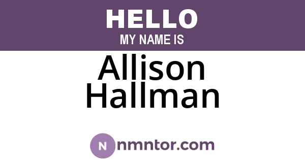 Allison Hallman