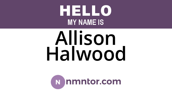 Allison Halwood