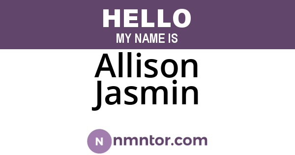 Allison Jasmin