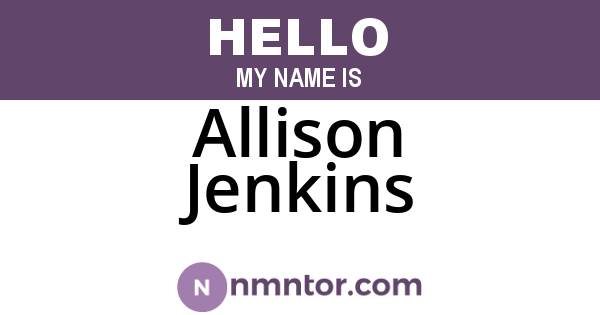 Allison Jenkins