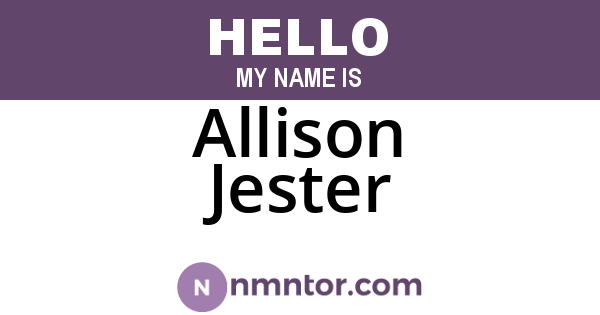 Allison Jester