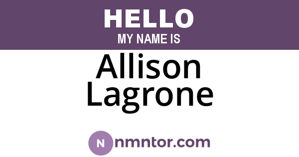 Allison Lagrone