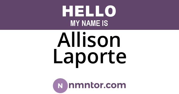 Allison Laporte
