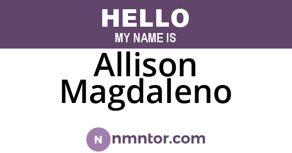 Allison Magdaleno