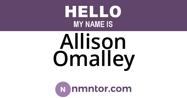Allison Omalley