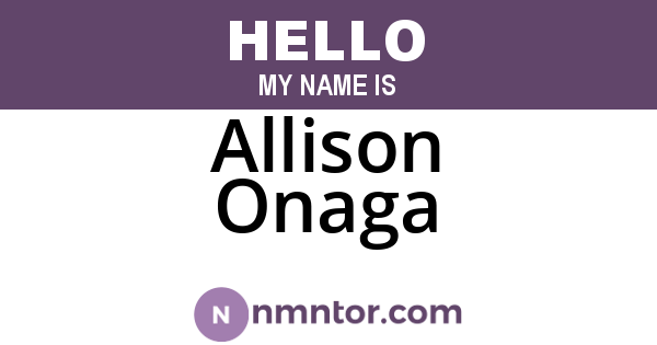 Allison Onaga