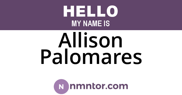 Allison Palomares