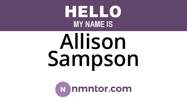 Allison Sampson