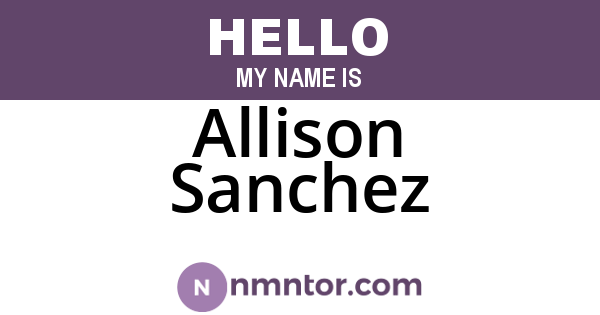 Allison Sanchez