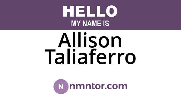 Allison Taliaferro