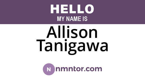 Allison Tanigawa