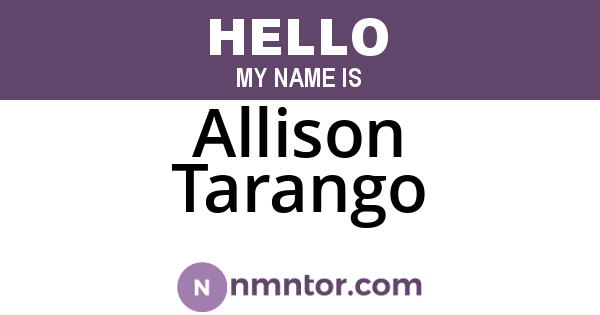Allison Tarango