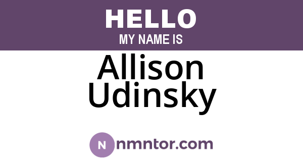 Allison Udinsky