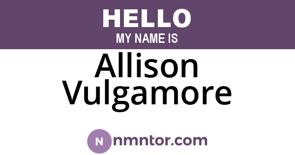 Allison Vulgamore