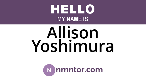 Allison Yoshimura