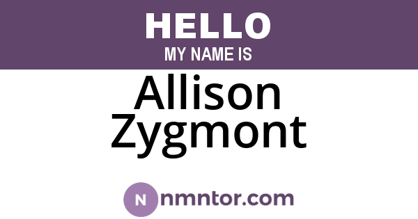 Allison Zygmont