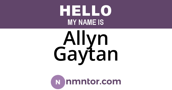 Allyn Gaytan