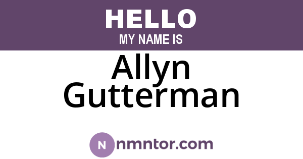 Allyn Gutterman