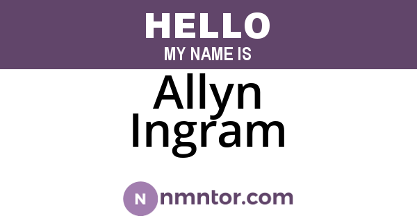 Allyn Ingram