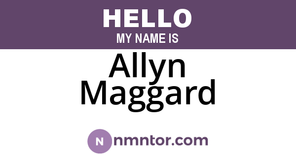 Allyn Maggard