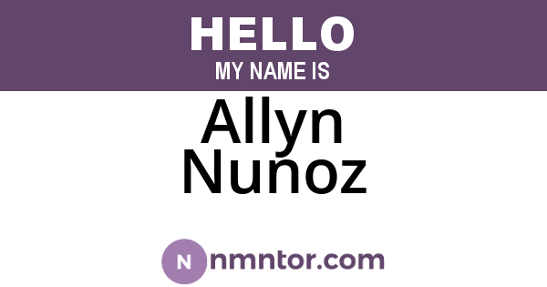 Allyn Nunoz