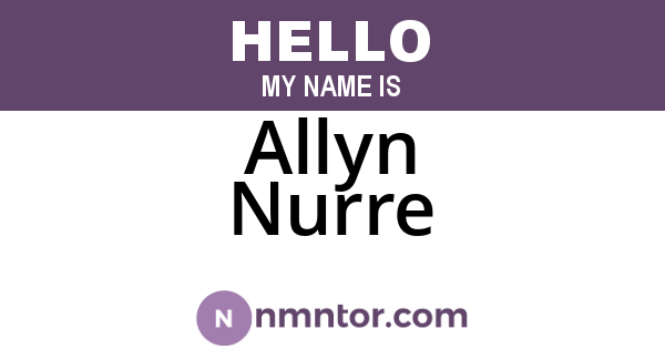 Allyn Nurre