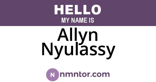 Allyn Nyulassy