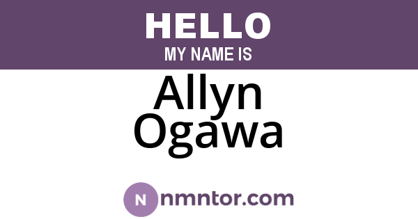 Allyn Ogawa