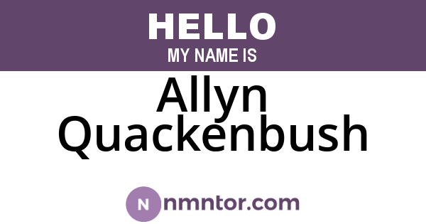 Allyn Quackenbush