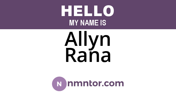 Allyn Rana