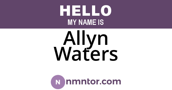 Allyn Waters
