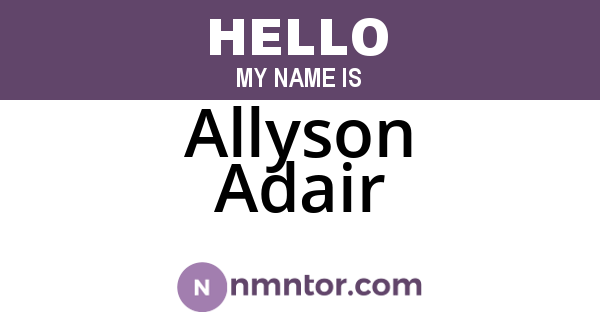 Allyson Adair