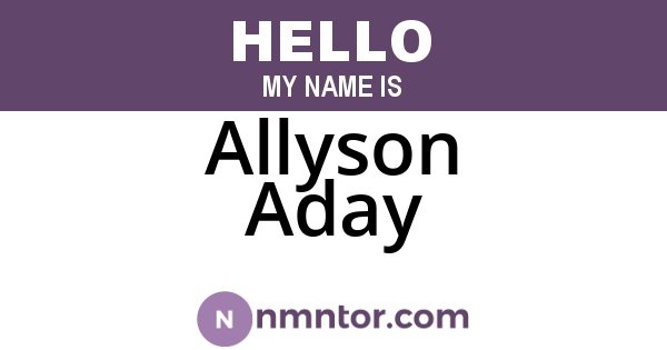 Allyson Aday