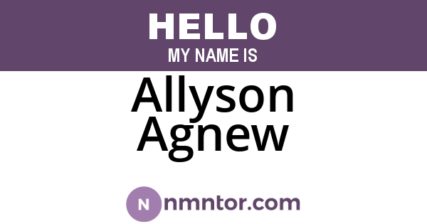 Allyson Agnew