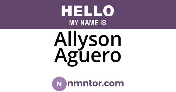 Allyson Aguero