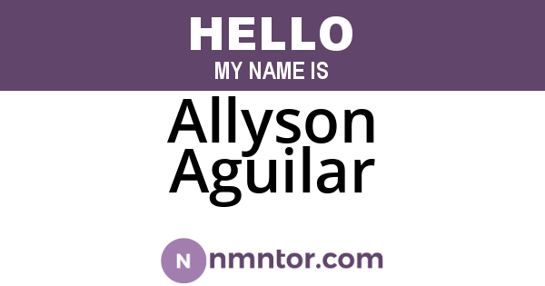 Allyson Aguilar