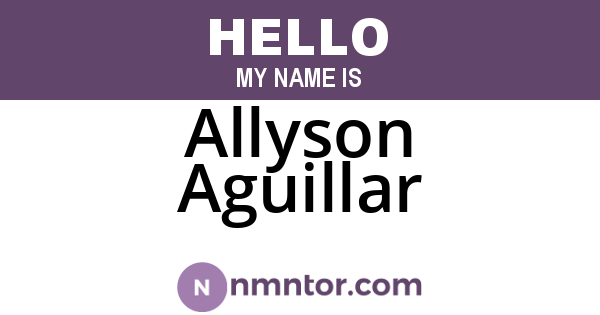 Allyson Aguillar