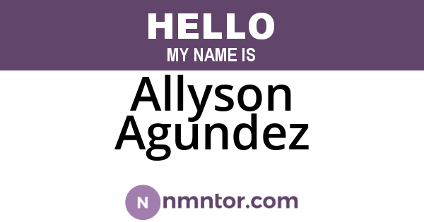 Allyson Agundez