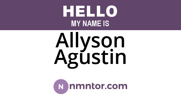 Allyson Agustin